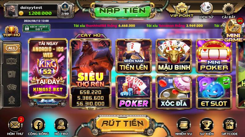 Game bài tiến Lên Miền Nam King52