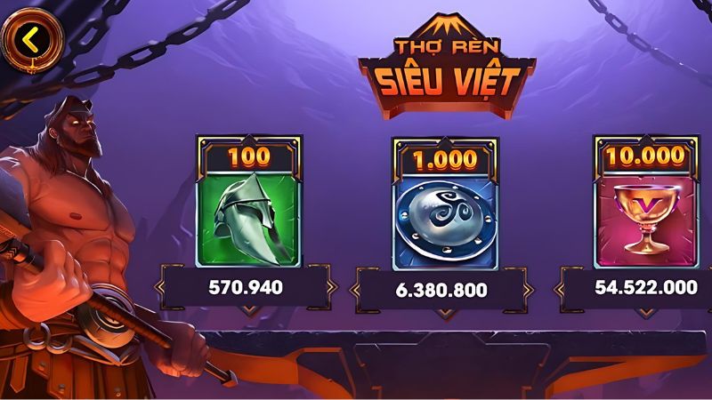 game Siêu thợ rèn tại King52