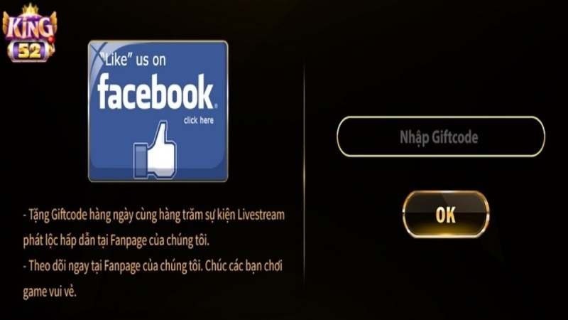 câu hỏi Làm sao nhận giftcode King52 